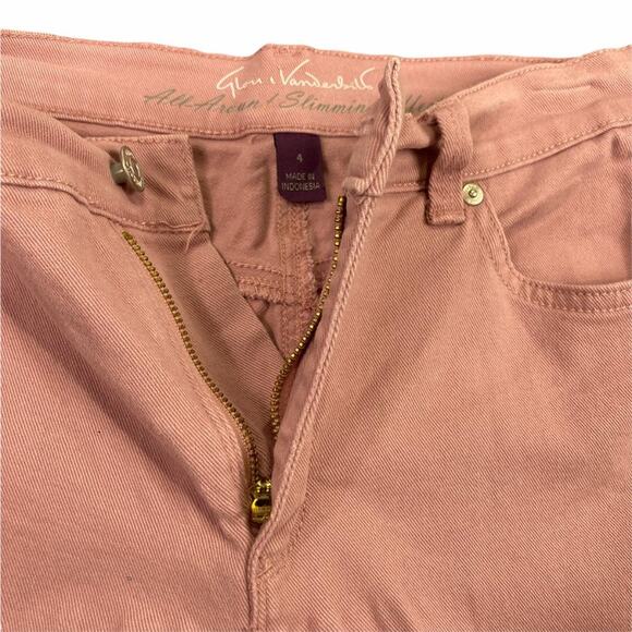 Gloria Vanderbilt Amanda Skimmer Capri Jeans Size 4 Pink Slimming Effect - Picture 6 of 11